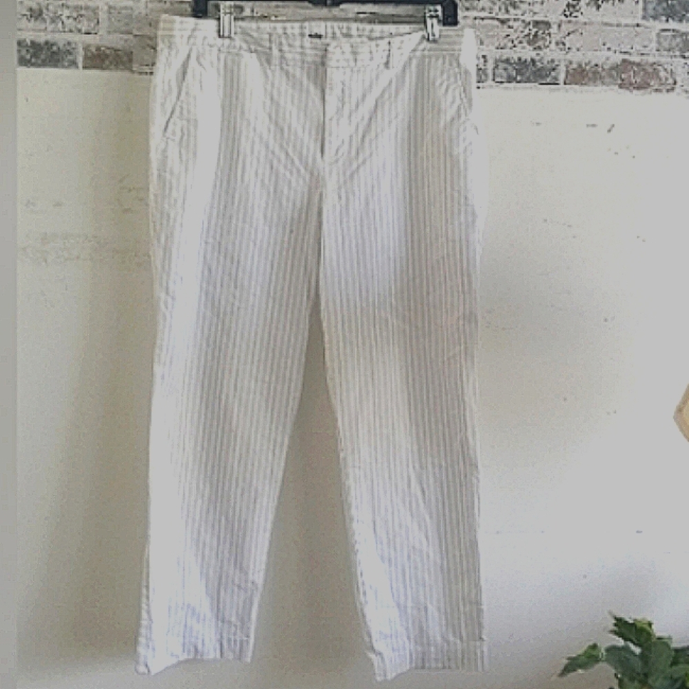 White Striped Pants
